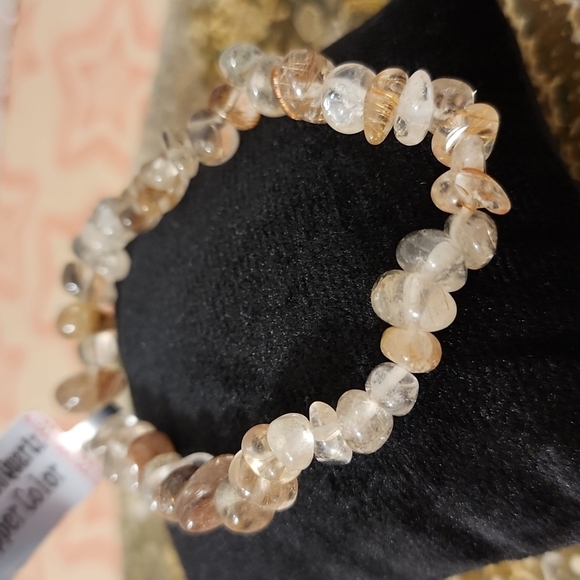 Rutilated Quartz Copper Color Bracelet NWT - Picture 2 of 4